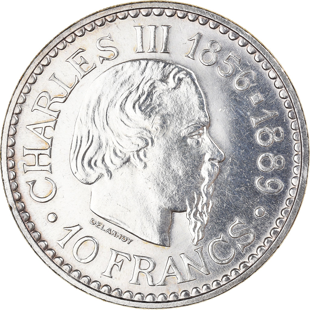 Coin, Monaco, Rainier III, 10 Francs, 1966, AU(55-58), Silver, KM:146