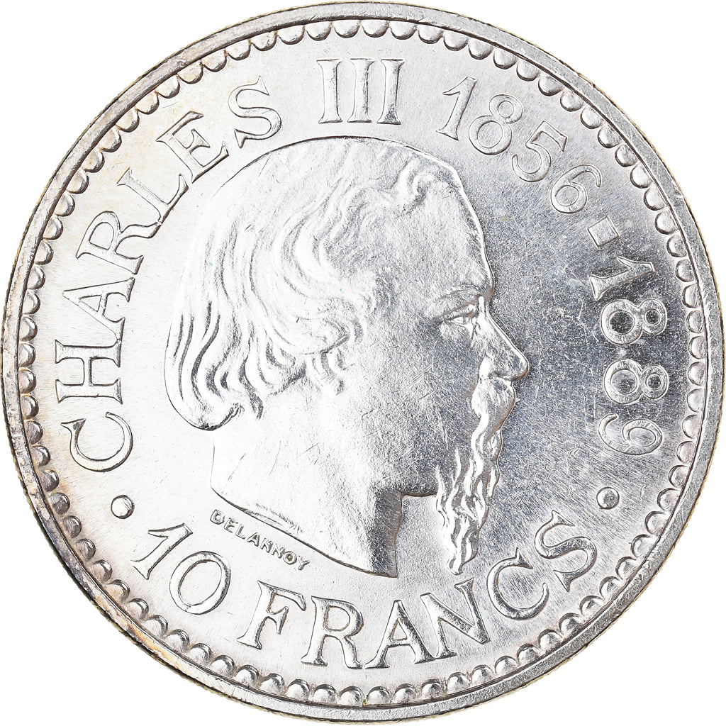 Moneta, Monaco, Rainier III, 10 Francs, 1966, MS(60-62), Srebro, KM:146