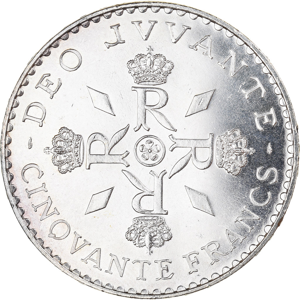 Coin, Monaco, Rainier III, 50 Francs, 1974, AU(50-53), Silver, KM:152.1