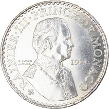 Coin, Monaco, Rainier III, 50 Francs, 1974, MS(60-62), Silver, KM:152.1