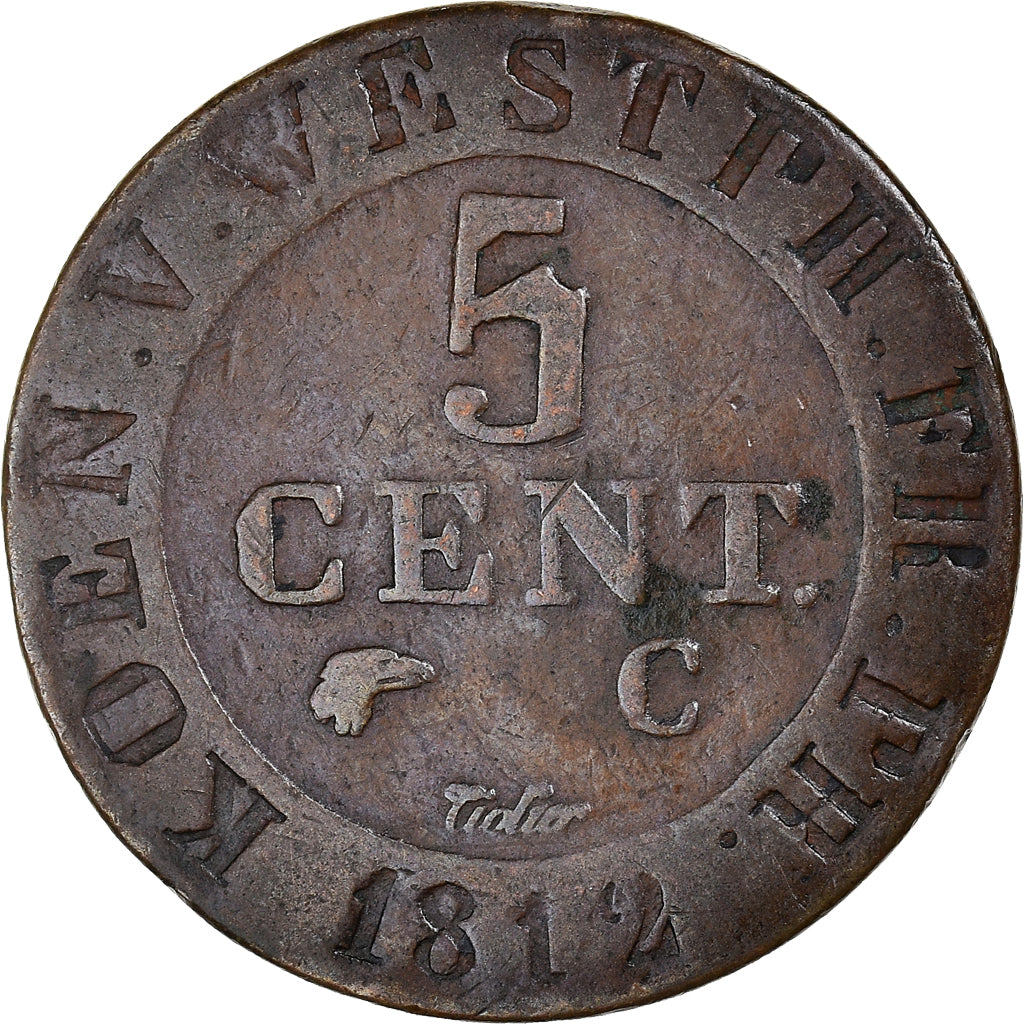 Coin, German States, WESTPHALIA, Jerome, 5 Centimes, 1812, Cassel, VF(30-35)