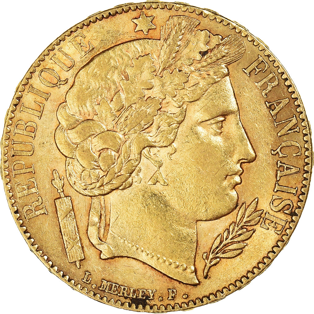 Moeda, França, Cérès, 20 Francs, 1851, Paris, AU(50-53), Dourado, KM:762