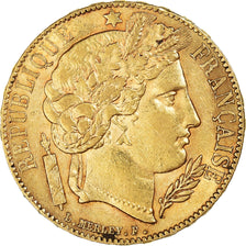 Moeda, França, Cérès, 20 Francs, 1851, Paris, AU(50-53), Dourado, KM:762