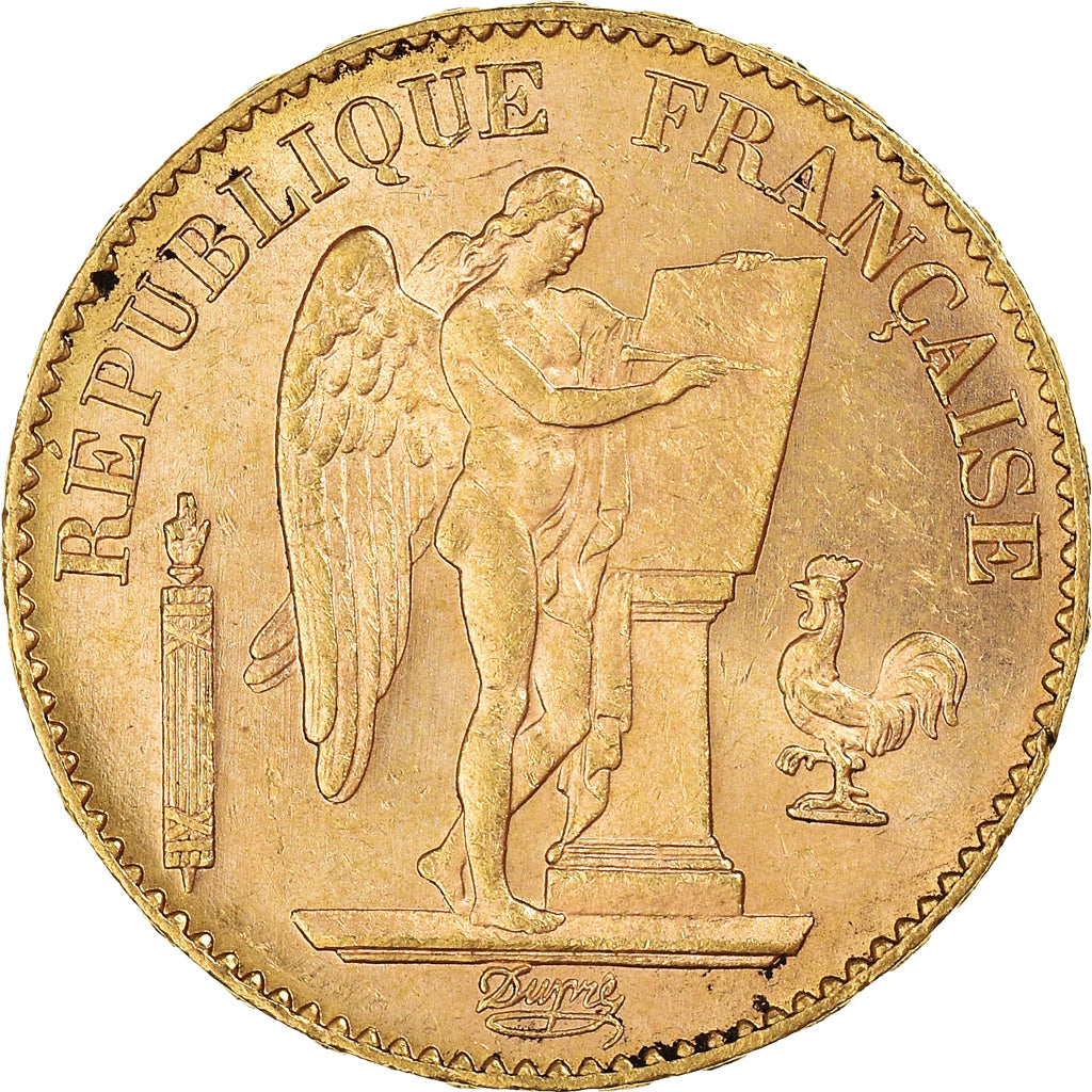Munten, Frankrijk, Génie, 20 Francs, 1893, Paris, PR, Goud, KM:825