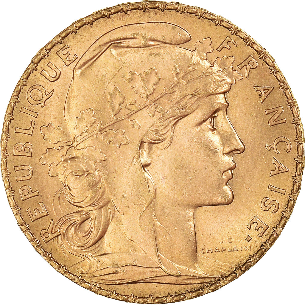 Coin, France, Marianne, 20 Francs, 1908, Paris, MS(64), Gold, KM:857