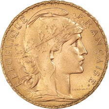 Coin, France, Marianne, 20 Francs, 1908, Paris, MS(64), Gold, KM:857