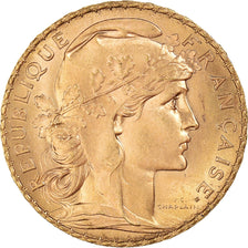 Coin, France, Marianne, 20 Francs, 1908, Paris, MS(65-70), Gold, KM:857