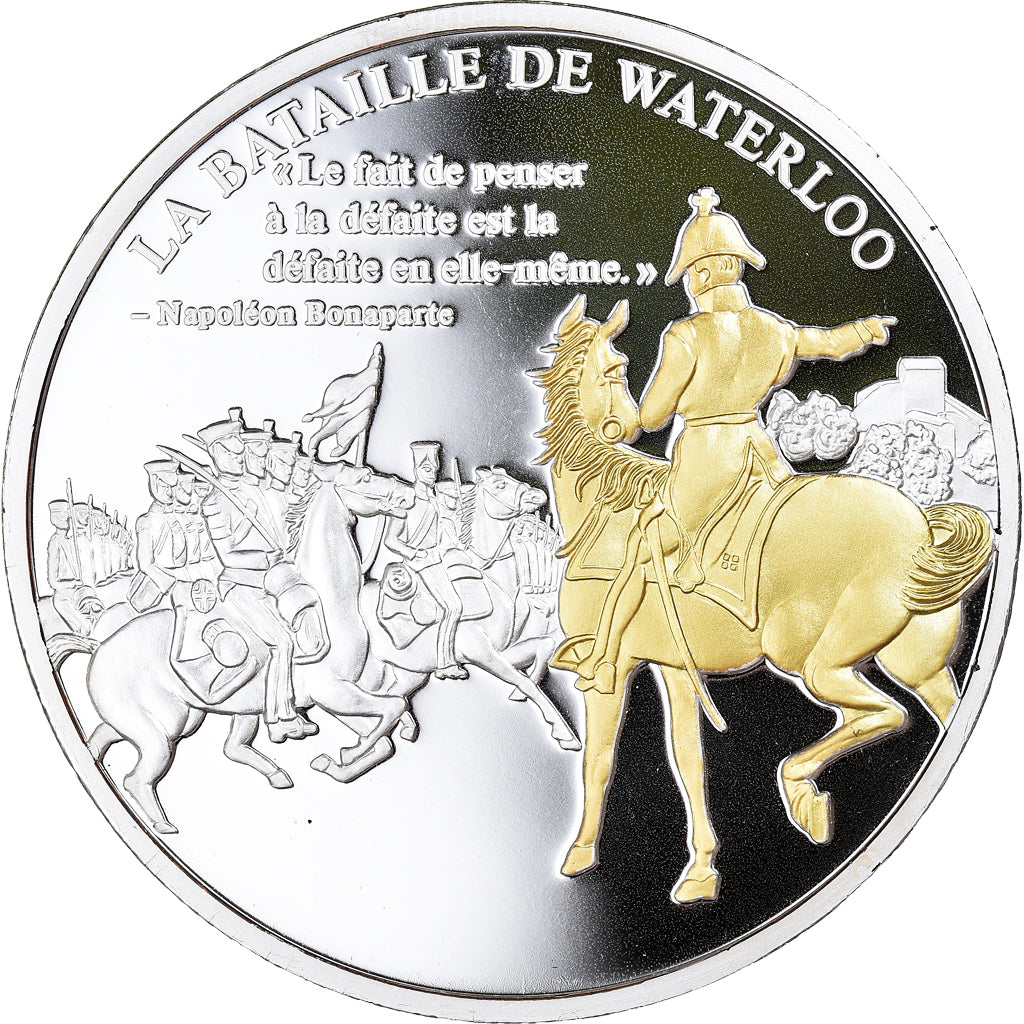 France, Médaille, Napoléon Ier, Bataille de Waterloo (1815), FDC, Cuivre