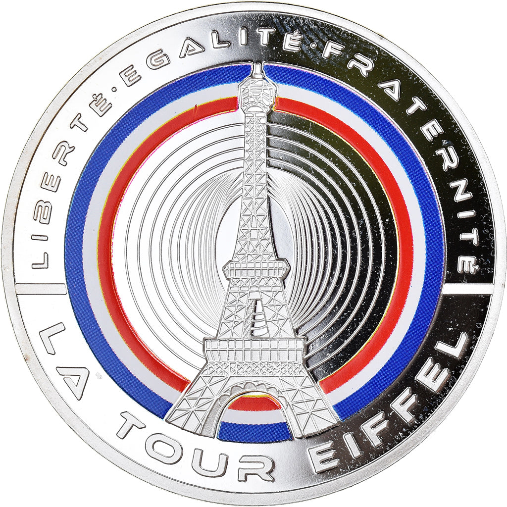 France, Medal, Les Fleurons Français, La Tour Eiffel, MS(65-70), Copper Plated