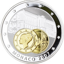 France, Medal, Europe, Monaco, 2007, MS(65-70), Copper Plated Silver