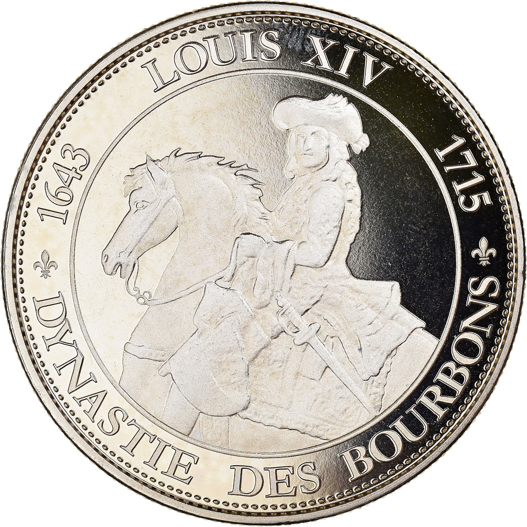 Francia, medaglia, Les rois de France, Louis XIV, FDC, Rame-nichel