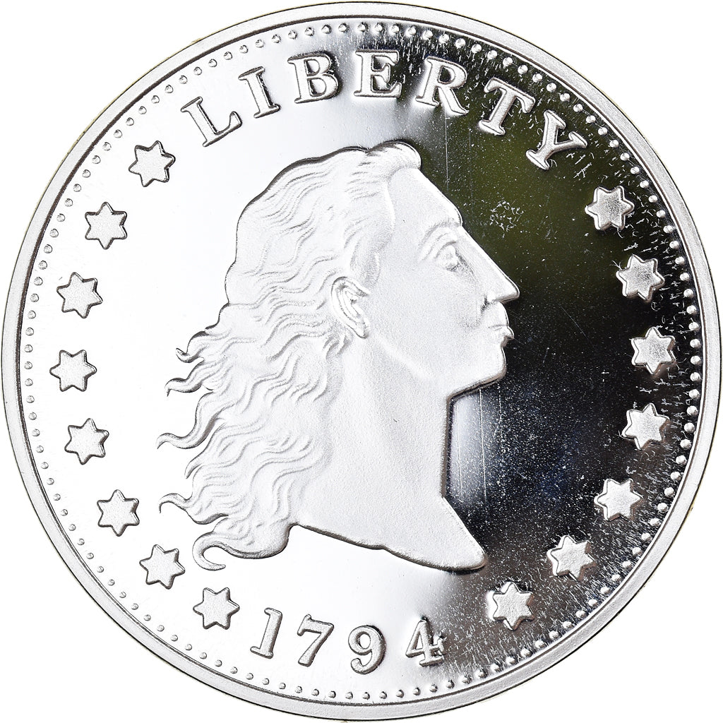 États-Unis, Médaille, Reproduction Silver Dollar Liberty, 1794, FDC