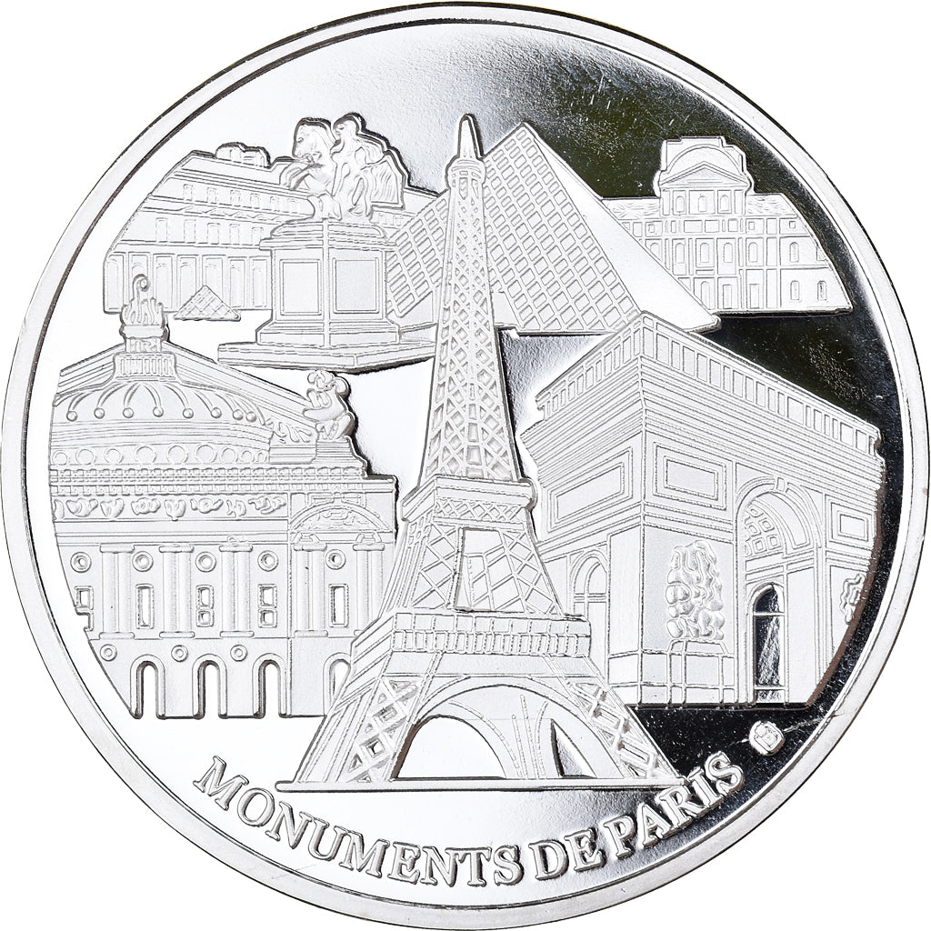 Francia, medaglia, Monuments de Paris, Notre Dame, Arts & Culture, FDC, Copper
