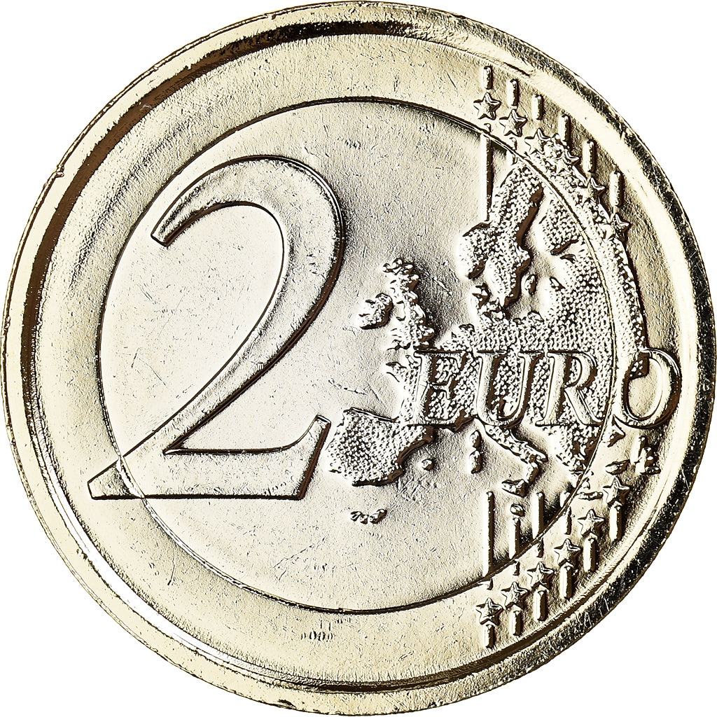 San Marino, 2 Euro, 2016, Rome, gold-plated coin, AU(50-53), Bimetálico