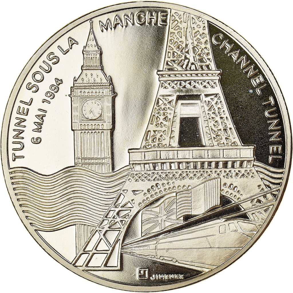 France, Medal, Le Tunnel sous la Manche, 6 Mai 1994, Sciences & Technologies