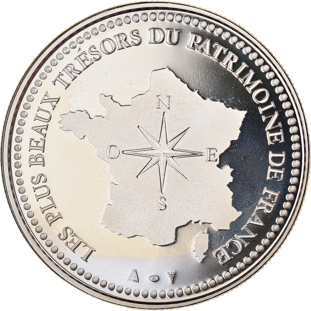 França, medalha, Monuments de Paris, Notre Dame, Artes e Cultura, MS(64), Prata