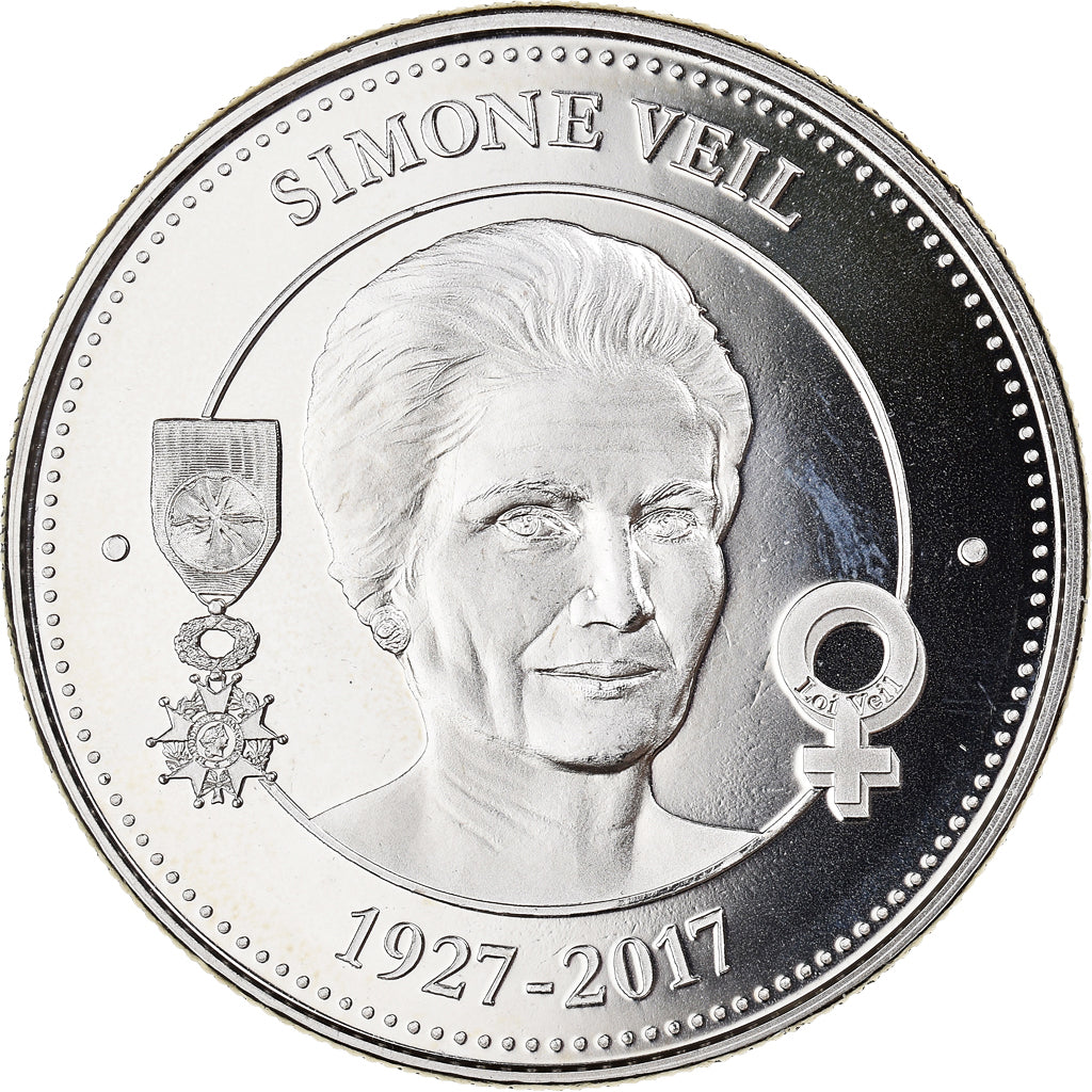 France, Medal, Simone Veil, Collection Panthéon, 2017, MS(65-70), Copper-nickel