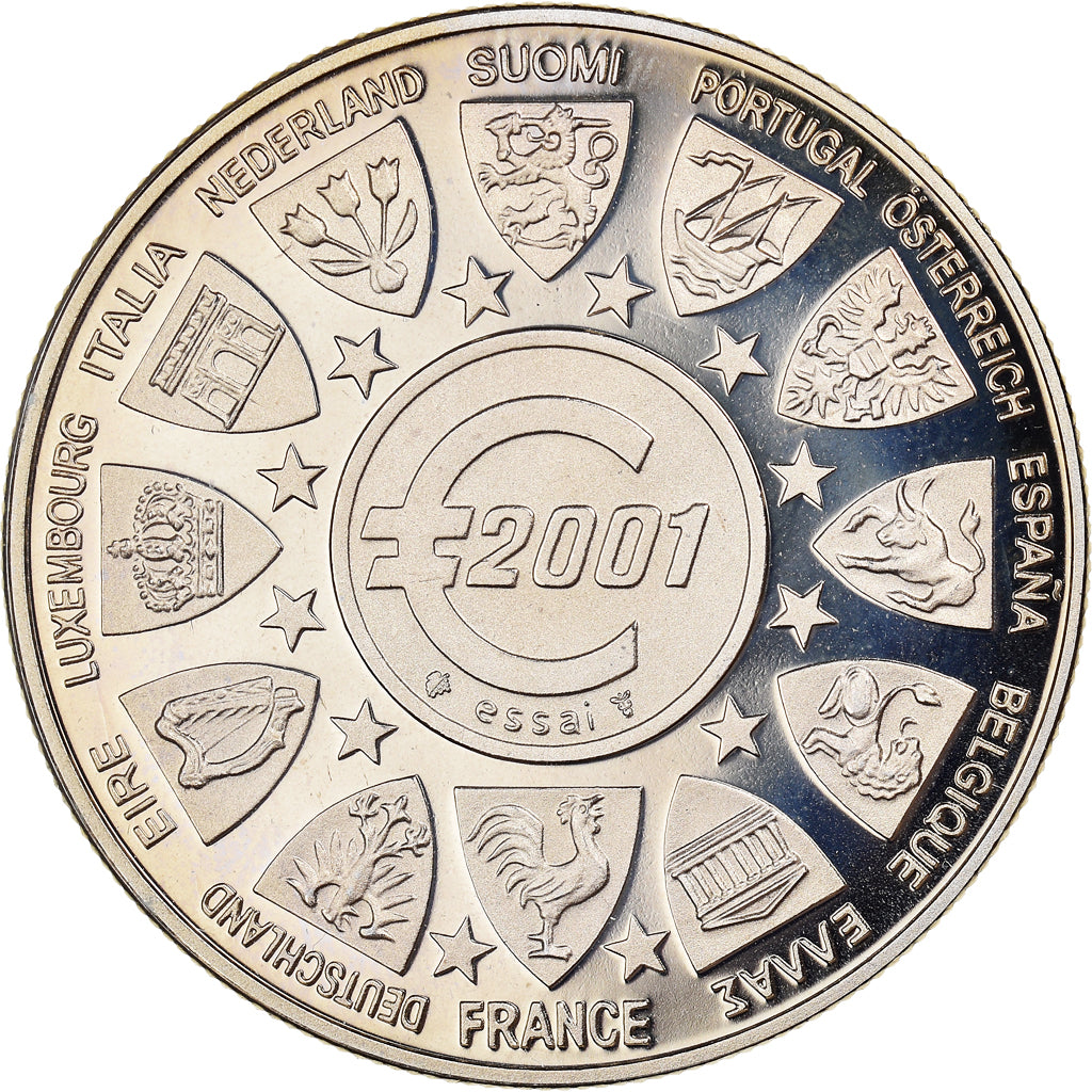 France, Medal, L'Europe, La Semeuse, 2001, Jimenez, MS(65-70), Copper-nickel