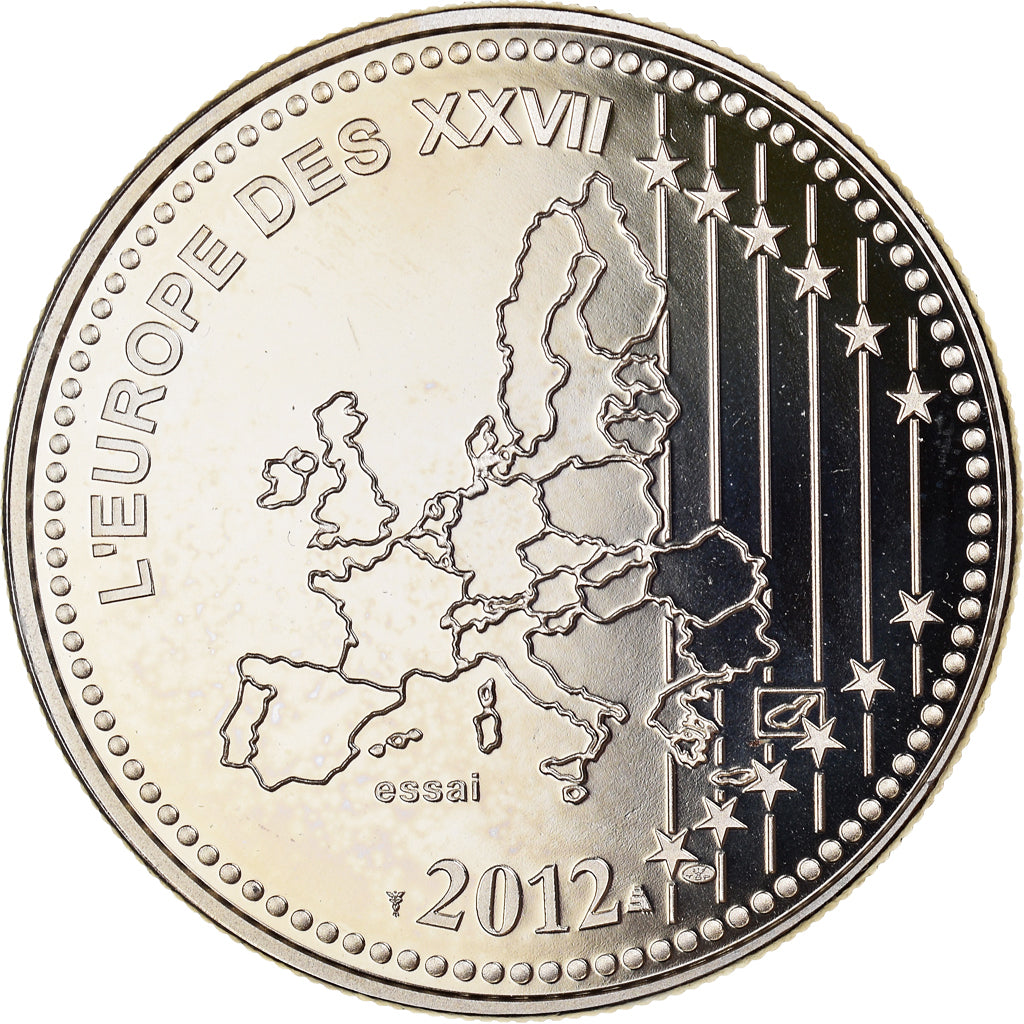 France, Medal, L'Europe des XXVII, 10 Ans de l'Euro, Politics, 2012, MS(64)