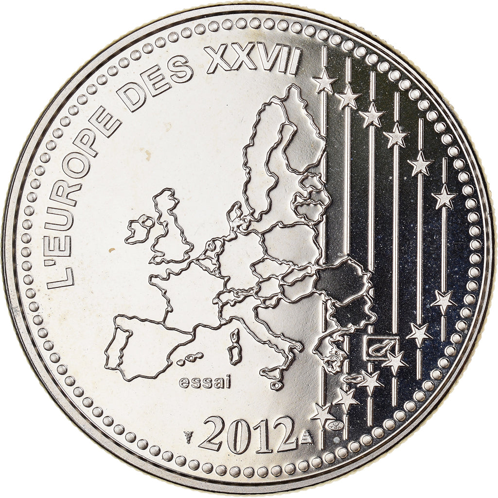 Francia, medalla, L'Europe des XXVII, 10 Ans de l'Euro, Politics, 2012, FDC