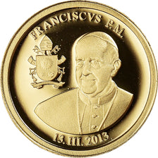 Vaticano, medalla, Le Pape François, Religions & beliefs, 2013, FDC, Oro