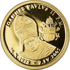 Vatican, Médaille, Le Pape Jean-Paul II, 2005, FDC, Or