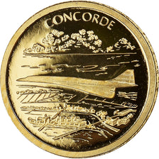 Francia, medaglia, Histoire de l'Aviation, Le Concorde, 2010, FDC, Oro