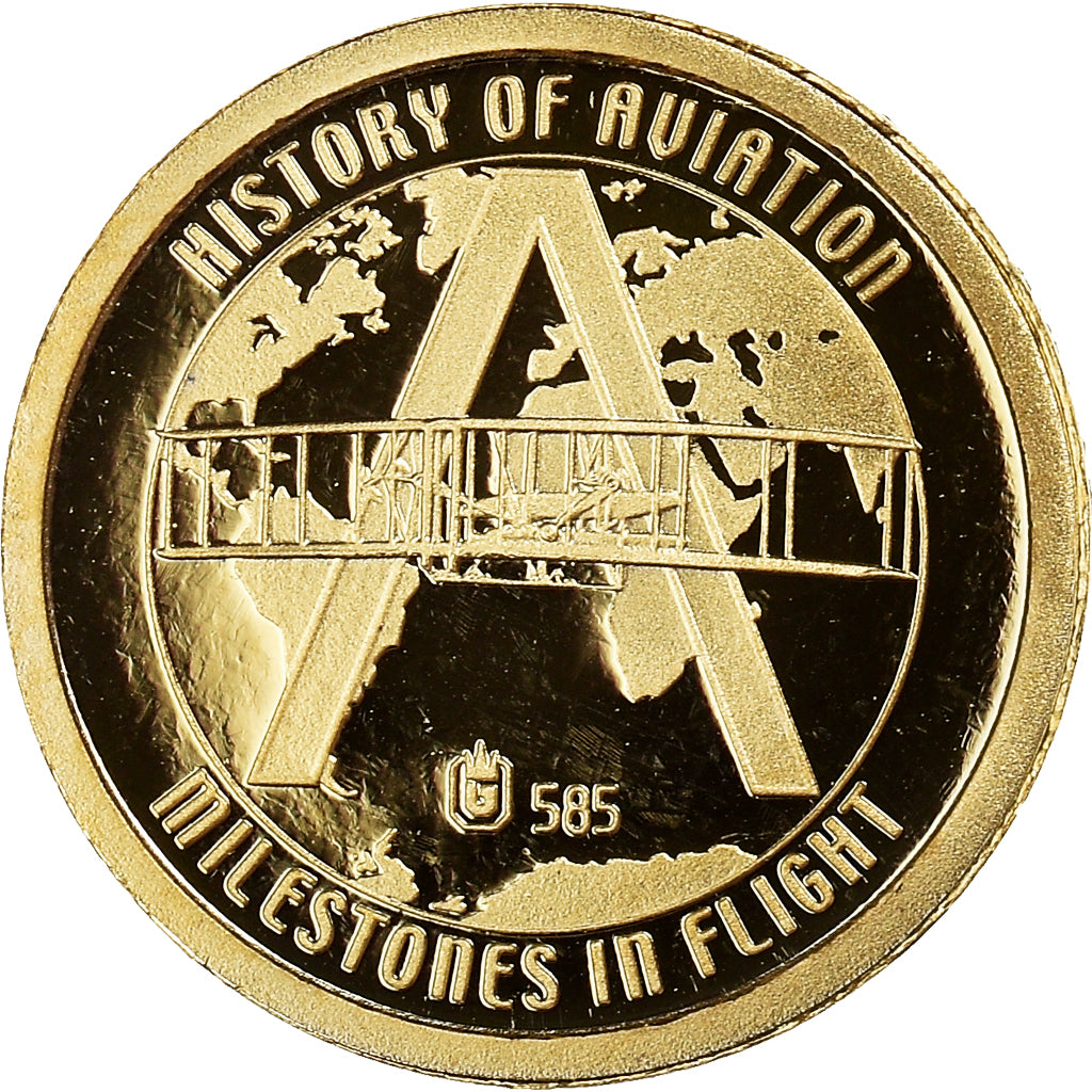 Francia, medaglia, Histoire de l'Aviation, Le Concorde, 2010, FDC, Oro