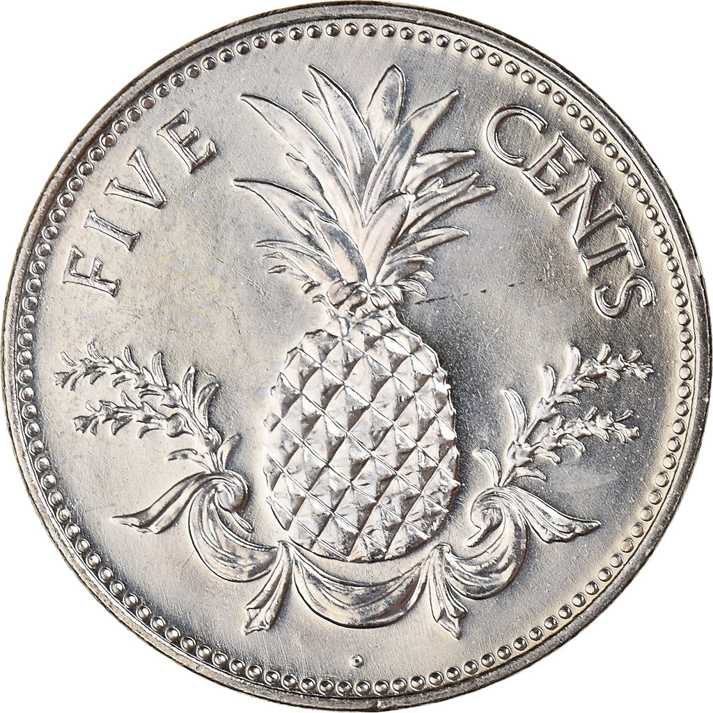 Coin, Bahamas, Elizabeth II, 5 Cents, 2005, Franklin Mint, MS(63)
