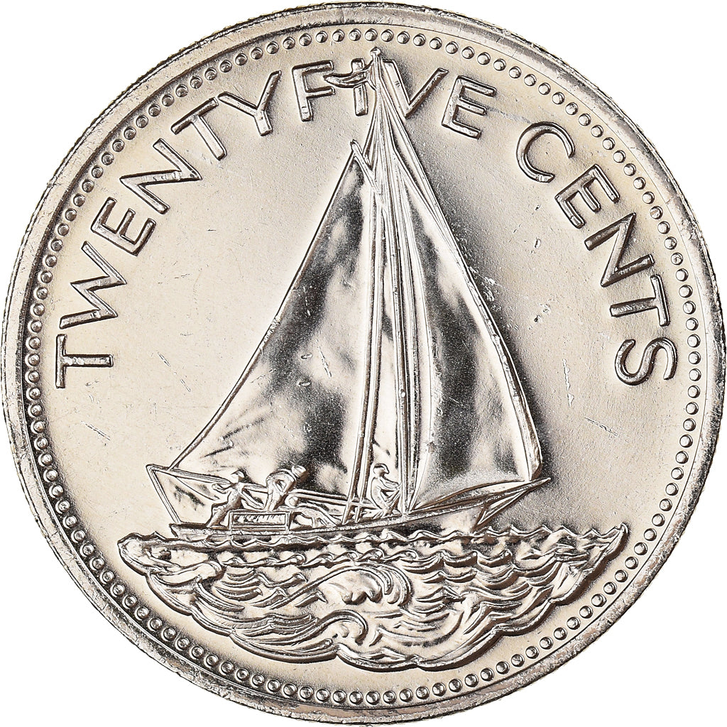 Coin, Bahamas, Elizabeth II, 25 Cents, 2005, MS(64), Copper-nickel, KM:63.2