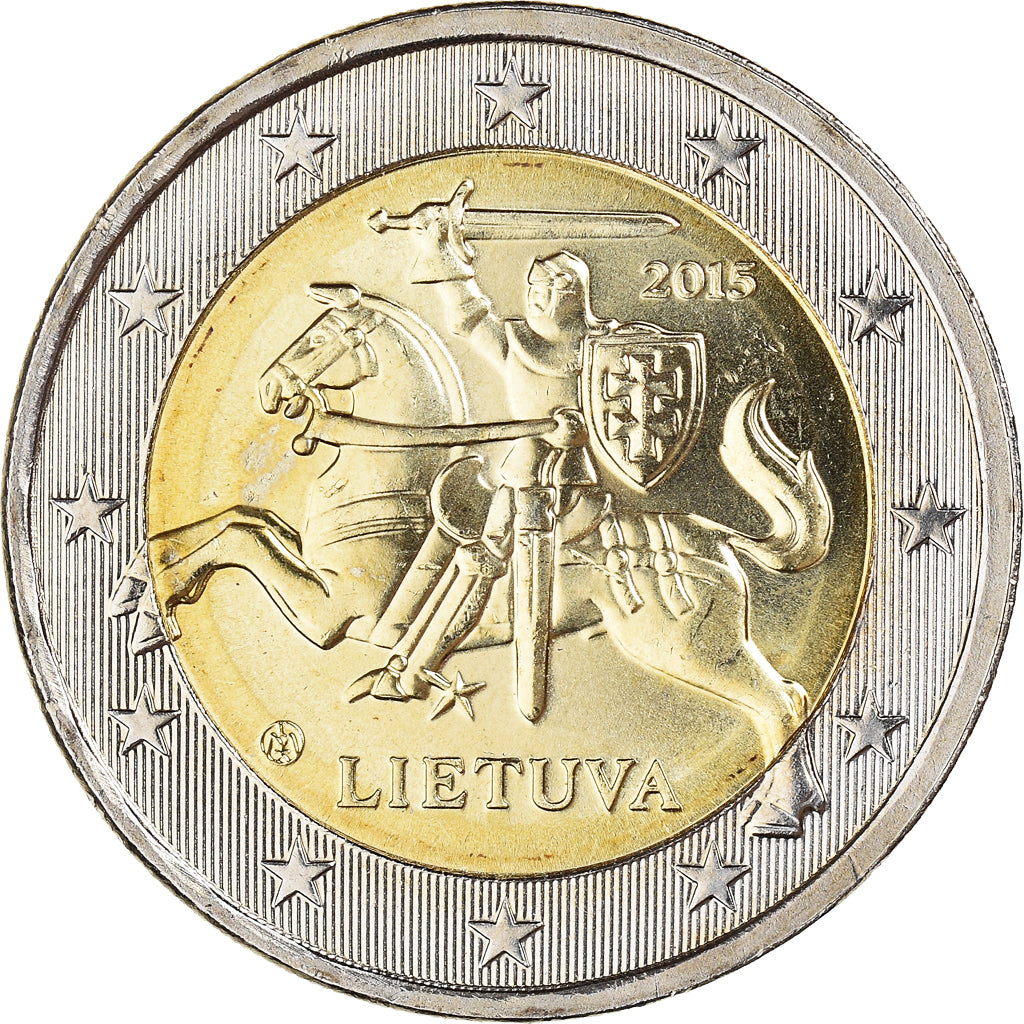 Lituanie, 2 Euro, 2015, SPL, Bimétallique
