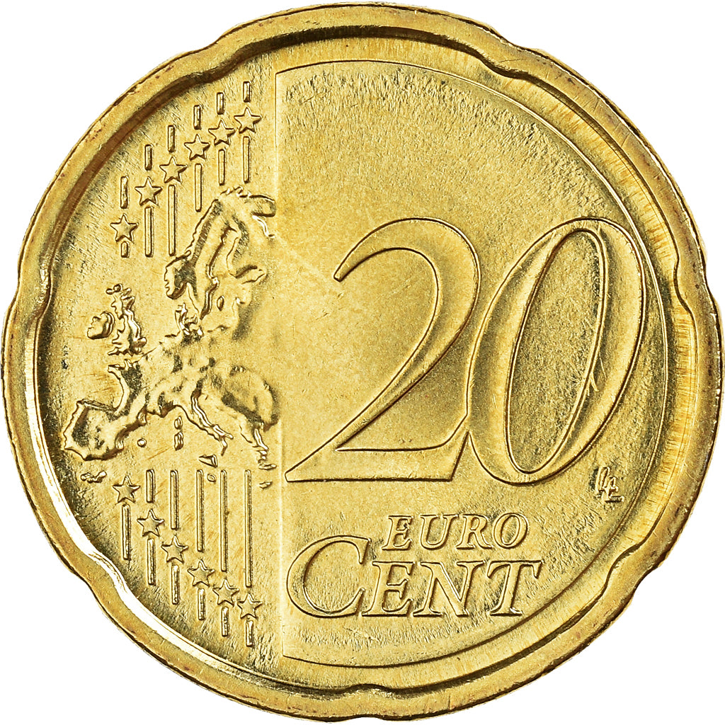 Litwa, 20 Euro Cent, 2015, MS(64), Mosiądz, KM:New