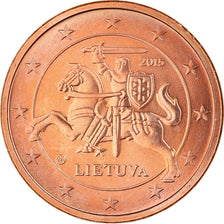 Lithuania, 5 Euro Cent, 2015, MS(60-62), Copper Plated Steel, KM:New