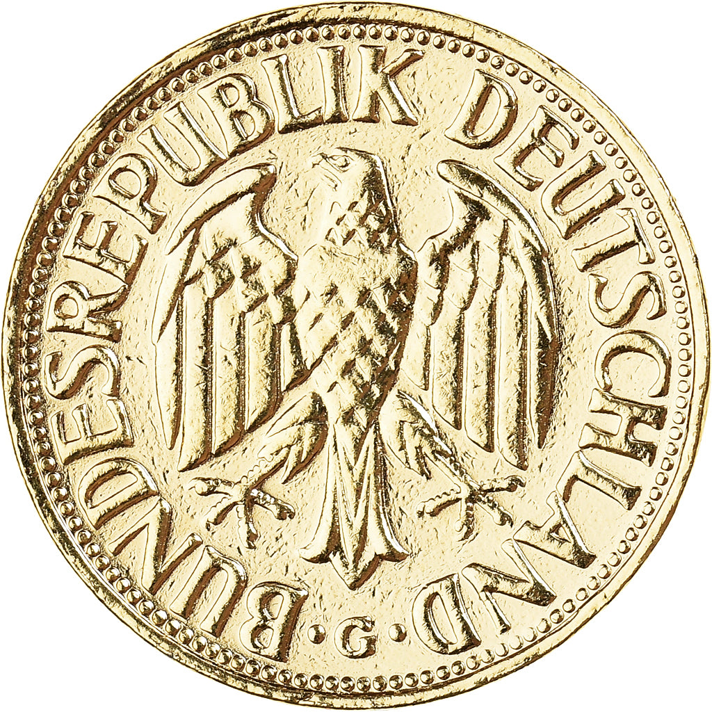 Moeda, ALEMANHA - REPÚBLICA FEDERAL, Mark, 1970, Karlsruhe, gold-plated coin