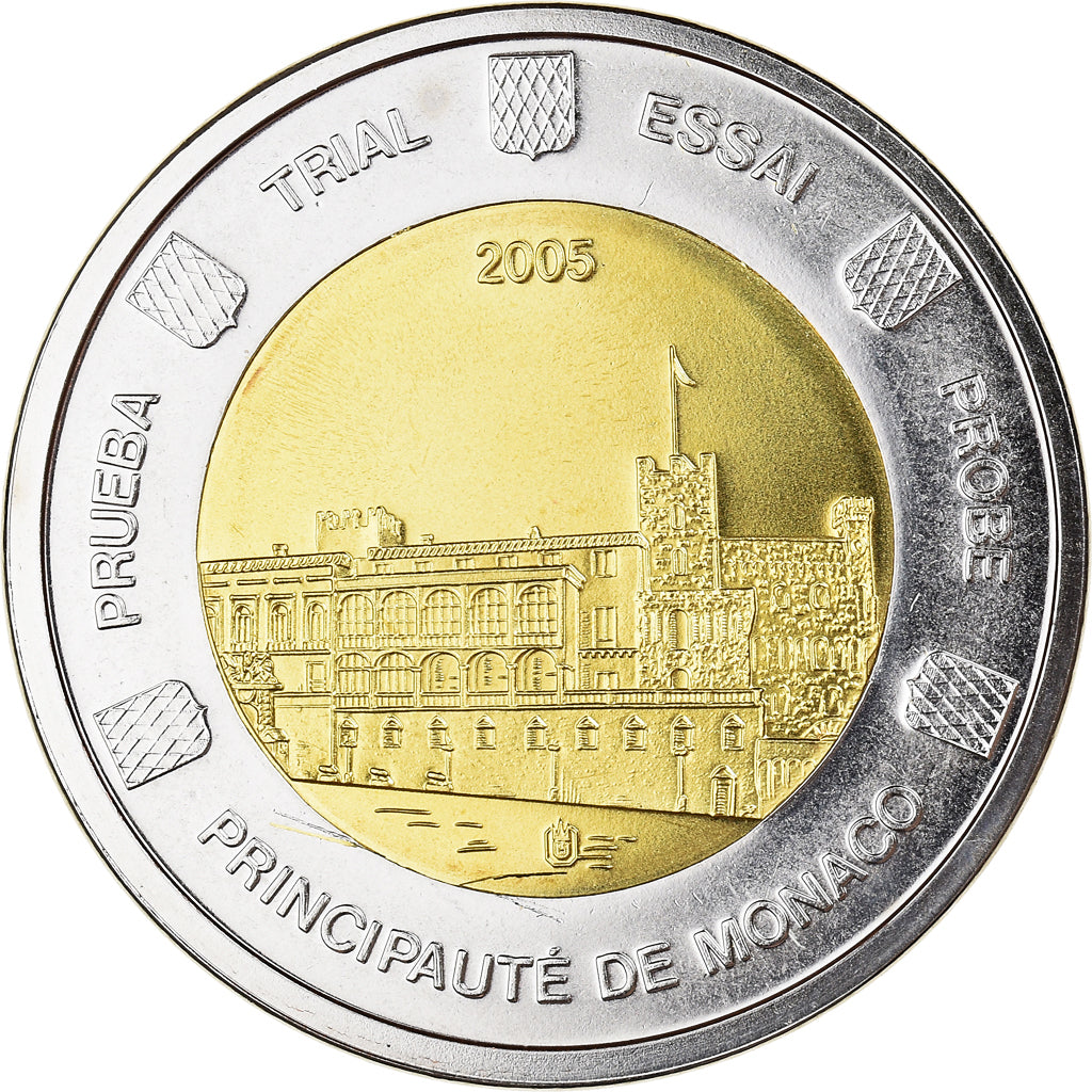 Monaco, 2 Euro, 2005, unofficial private coin, UNZ+, Bi-Metallic