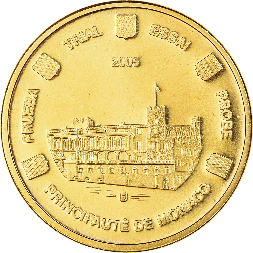 Monaco, 20 Euro Cent, 2005, unofficial private coin, MS(63), Brass