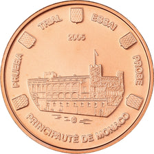 Monaco, 5 Euro Cent, 2005, unofficial private coin, UNZ, Kupfer