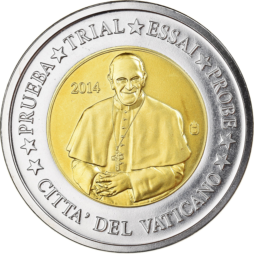 Vaticano, 2 Euro, 2014, unofficial private coin, SPL+, Bi-metallico