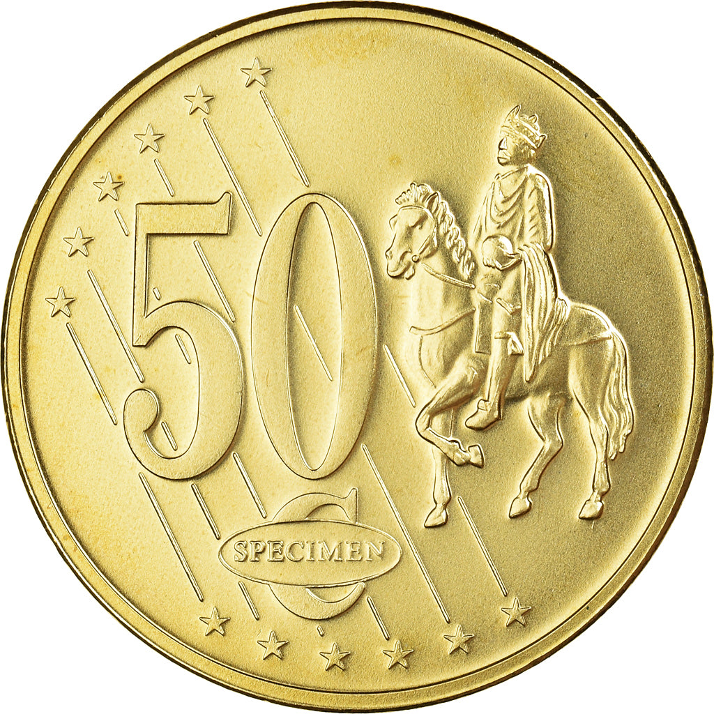 Vatican, 50 Euro Cent, 2014, unofficial private coin, MS(64), Brass