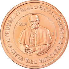 Vatican, 5 Euro Cent, 2014, unofficial private coin, MS(64), Copper Plated Steel