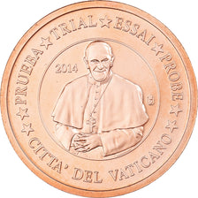 Vatican, 2 Euro Cent, 2014, unofficial private coin, MS(65-70), Copper Plated