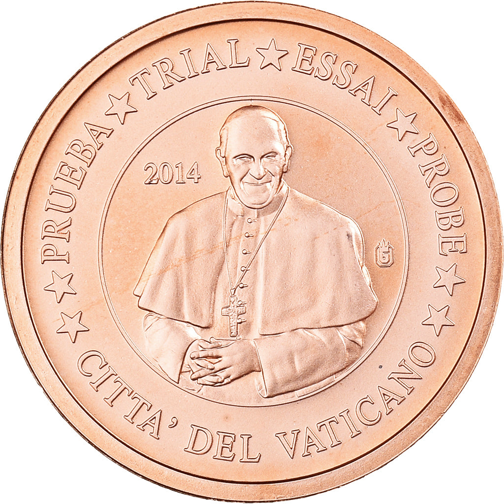 Vatican, Euro Cent, 2014, unofficial private coin, MS(65-70), Copper Plated