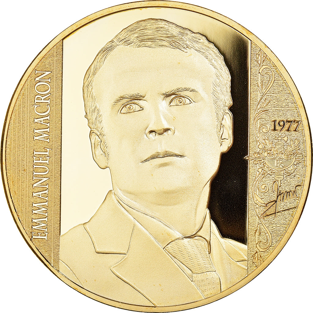 France, Medal, Emmanuel Macron, Les Plus Grands Français, MS(65-70), Copper
