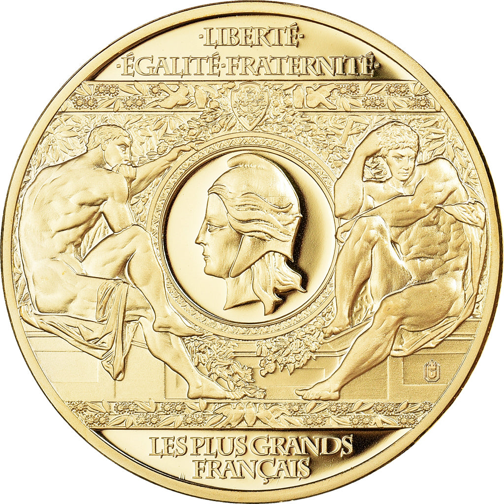France, Medal, Emmanuel Macron, Les Plus Grands Français, MS(65-70), Copper