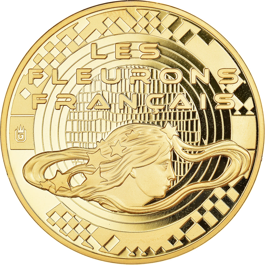 France, Medal, Les Fleurons Français, La Tour Eiffel, MS(65-70), Copper Plated
