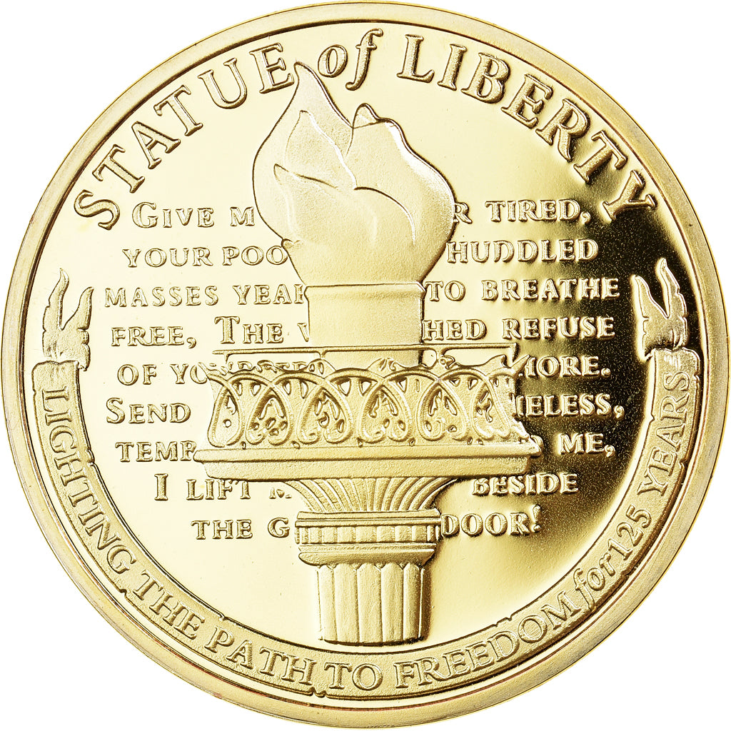 Estados Unidos da América, medalha, Statue de la Liberté, MS(65-70), Cobre