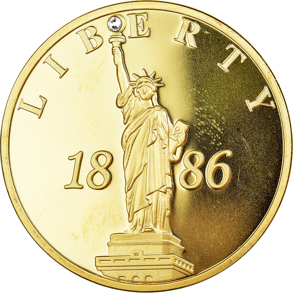 Verenigde Staten van Amerika, Medaille, Statue de la Liberté, UNC-, Copper Gilt
