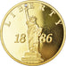 United States of America, Medal, Statue de la Liberté, MS(63), Copper Gilt