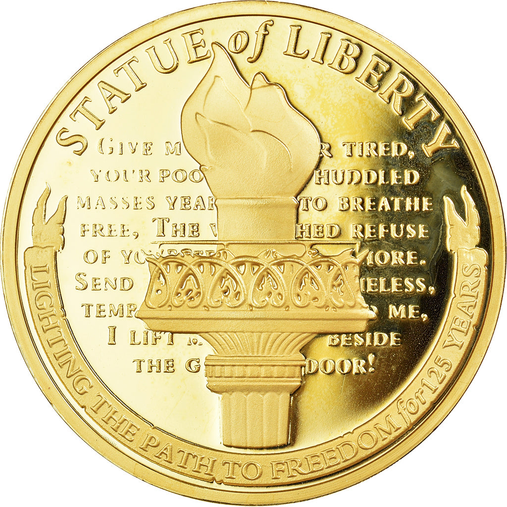 Verenigde Staten van Amerika, Medaille, Statue de la Liberté, UNC-, Copper Gilt