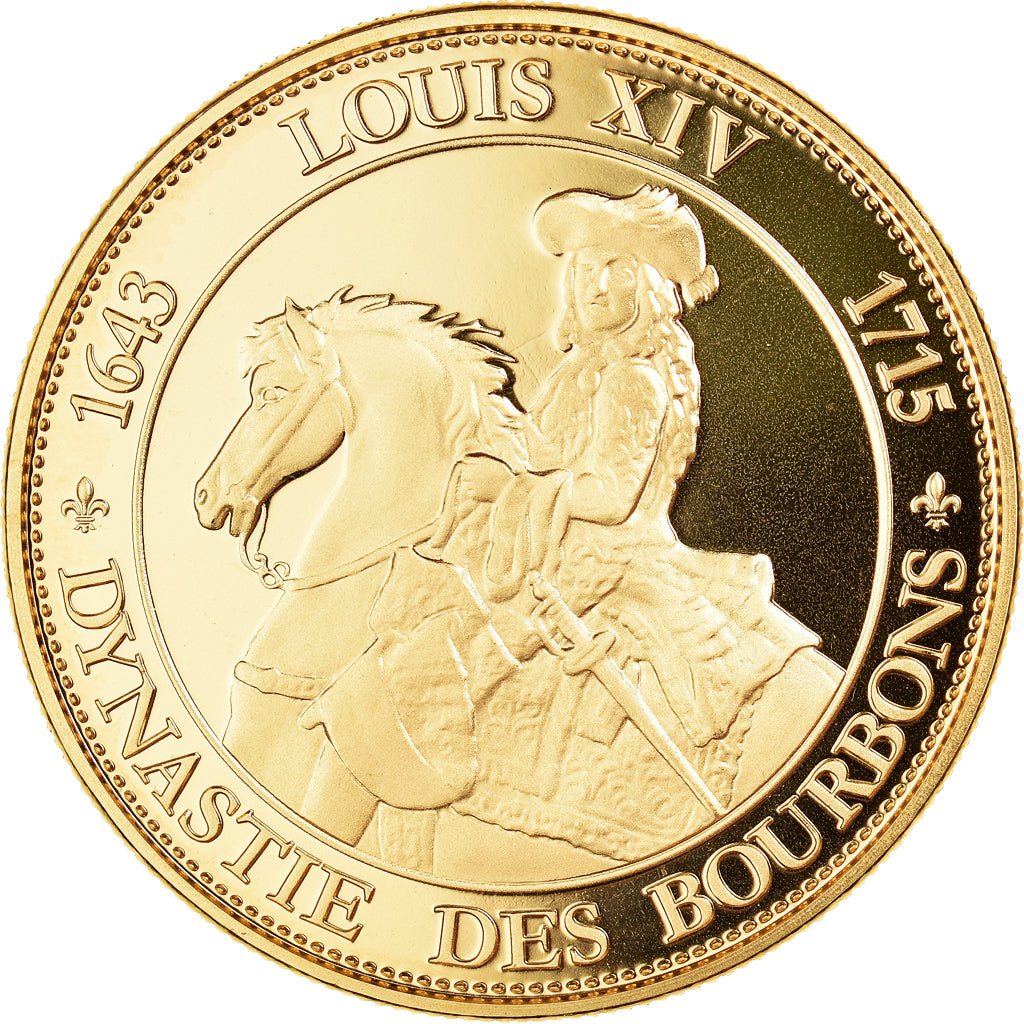 Francja, medal, Ludwik XIV, Les rois de France, Louis XIV, Historia, MS(65-70)